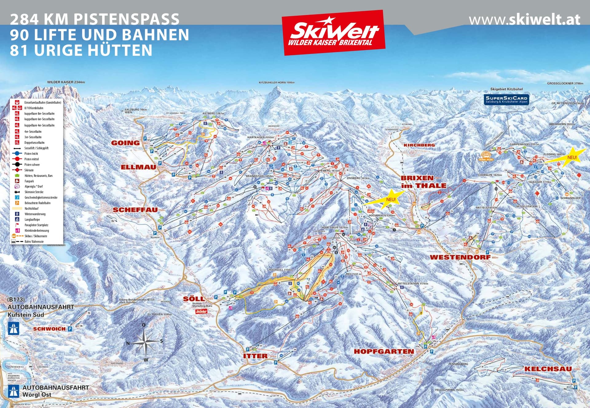 Söll ski map